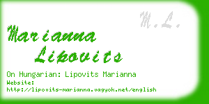 marianna lipovits business card